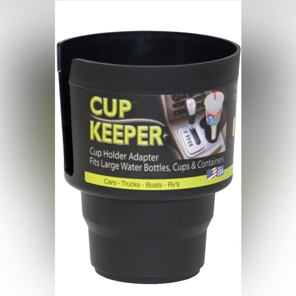 Car cup holder for larger water bottles